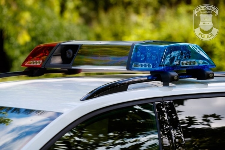 rendőrautó villogója