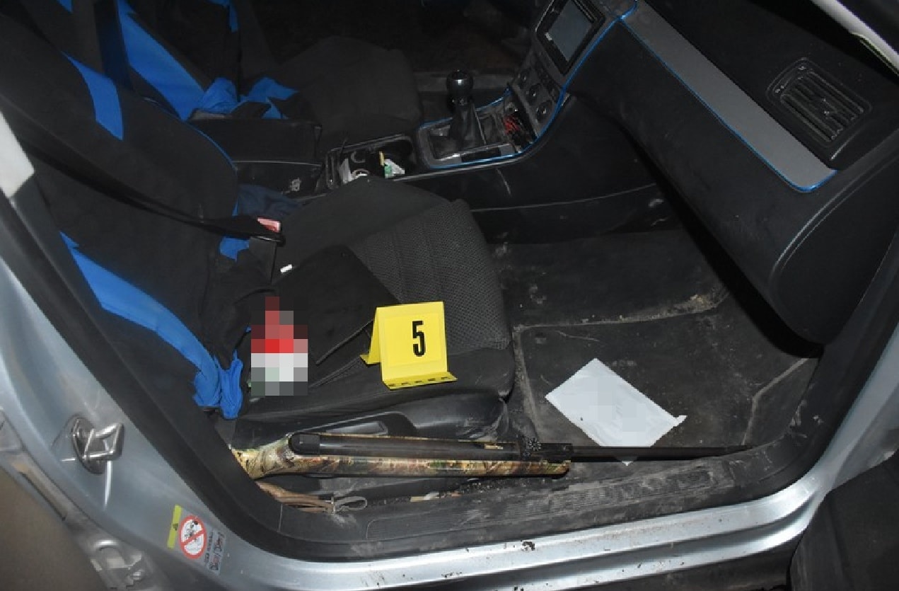 a helyszínen lefoglalt bizonyíték