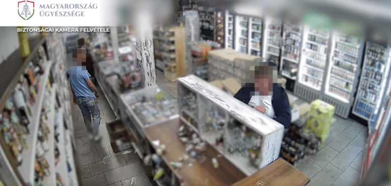 dohánybolt kamerafelvétel