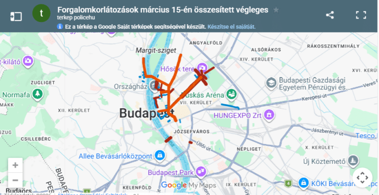 forgalmi térkép