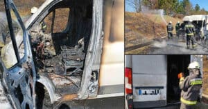 Autótűz az M7-esen