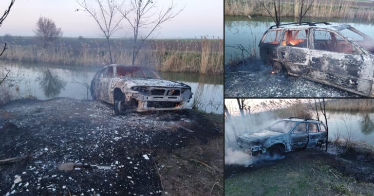 Kigyulladt egy személygépkocsi tegnap délután Csabacsűd külterületén