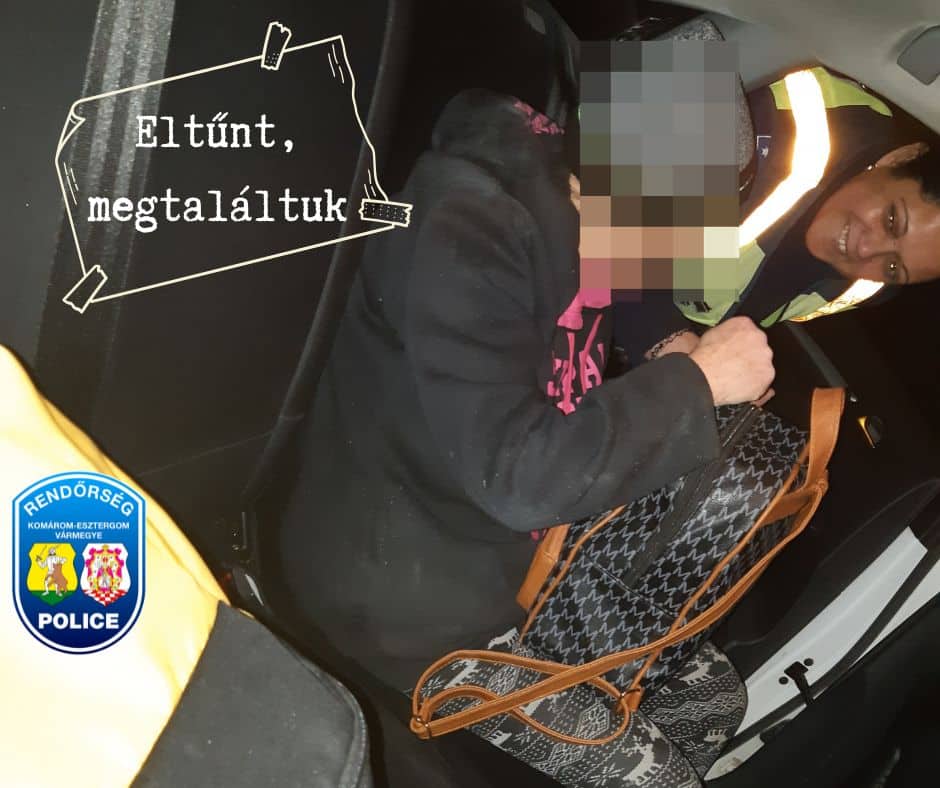 az eltűnt idős nő megtalálása