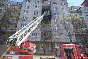 Erkélyen keletkezett tűz a XI. kerületben