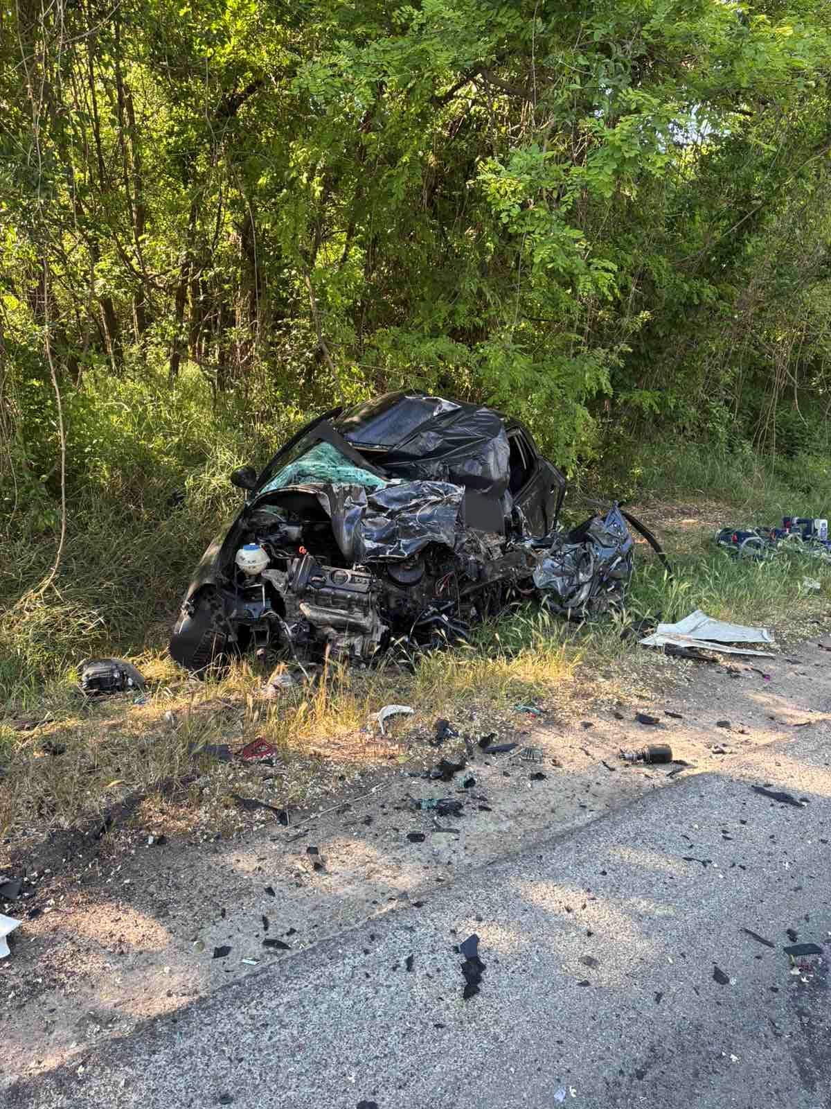 frontális baleset Nagymarosnál