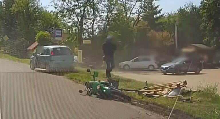motoros baleset