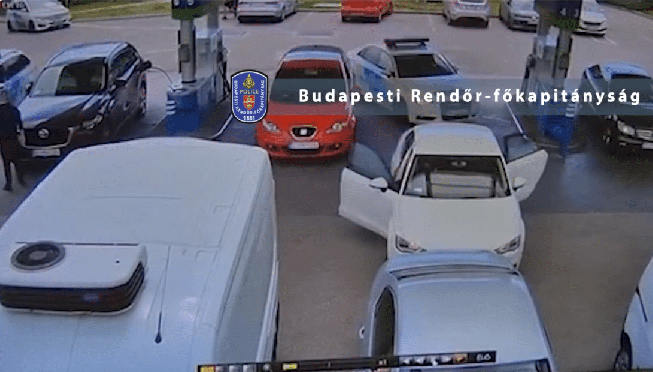 benzinkút kamerafelvétel