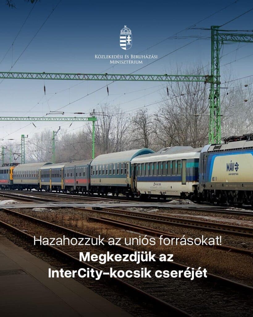 Új InterCity-motorvonatok beszerzését tervezi a szaktárca az uniós forrásoknak köszönhetően