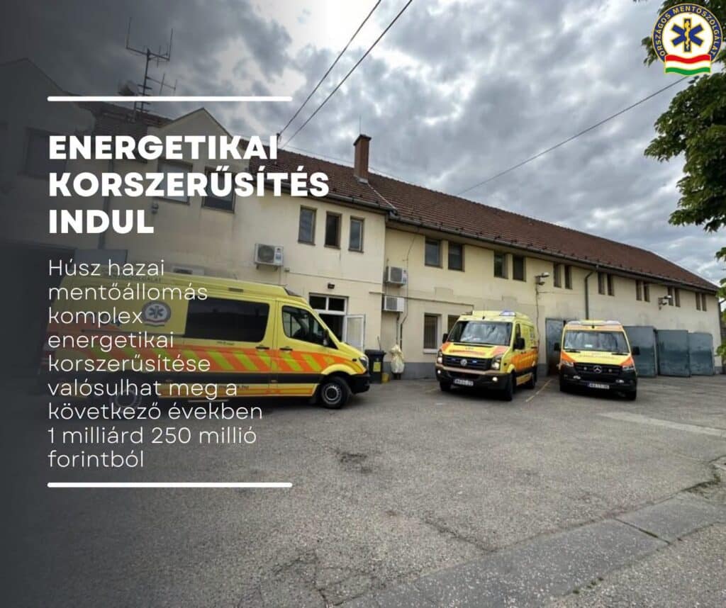Energetikai korszerűsítés húsz mentőállomáson
