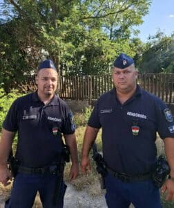 Varga József r. törzszászlós és Balogh Norbert r. őrmester
