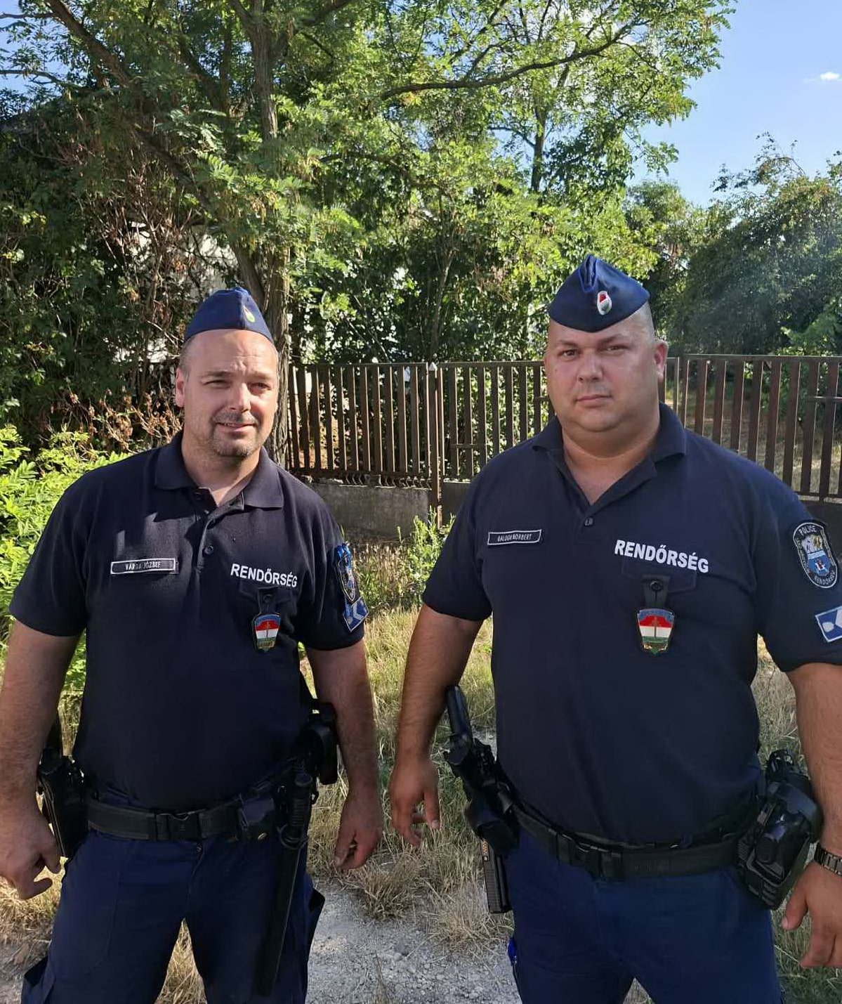 Varga József r. törzszászlós és Balogh Norbert r. őrmester