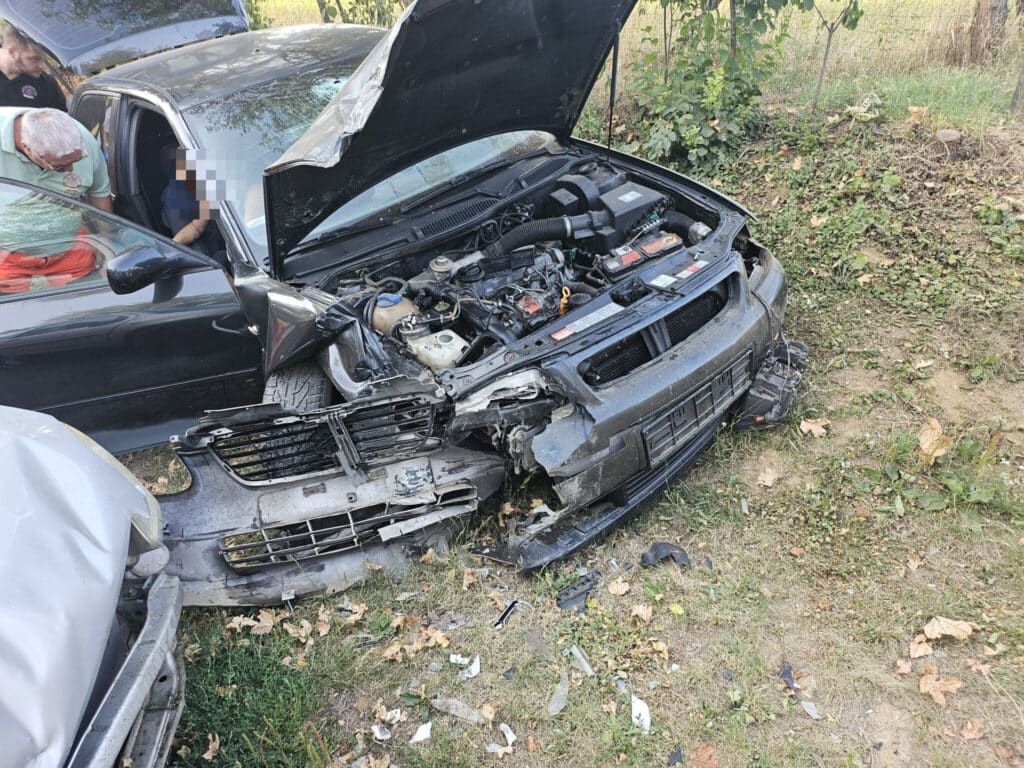 Két autó ütközött Bissénél