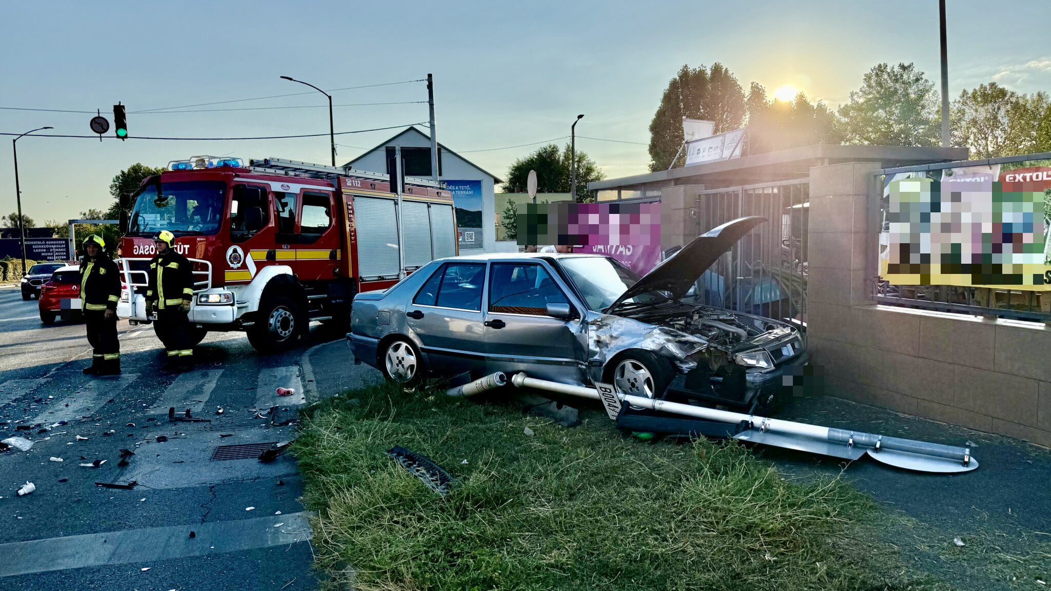 Baleset Pécsett, a Zsolnay Vilmos utcában