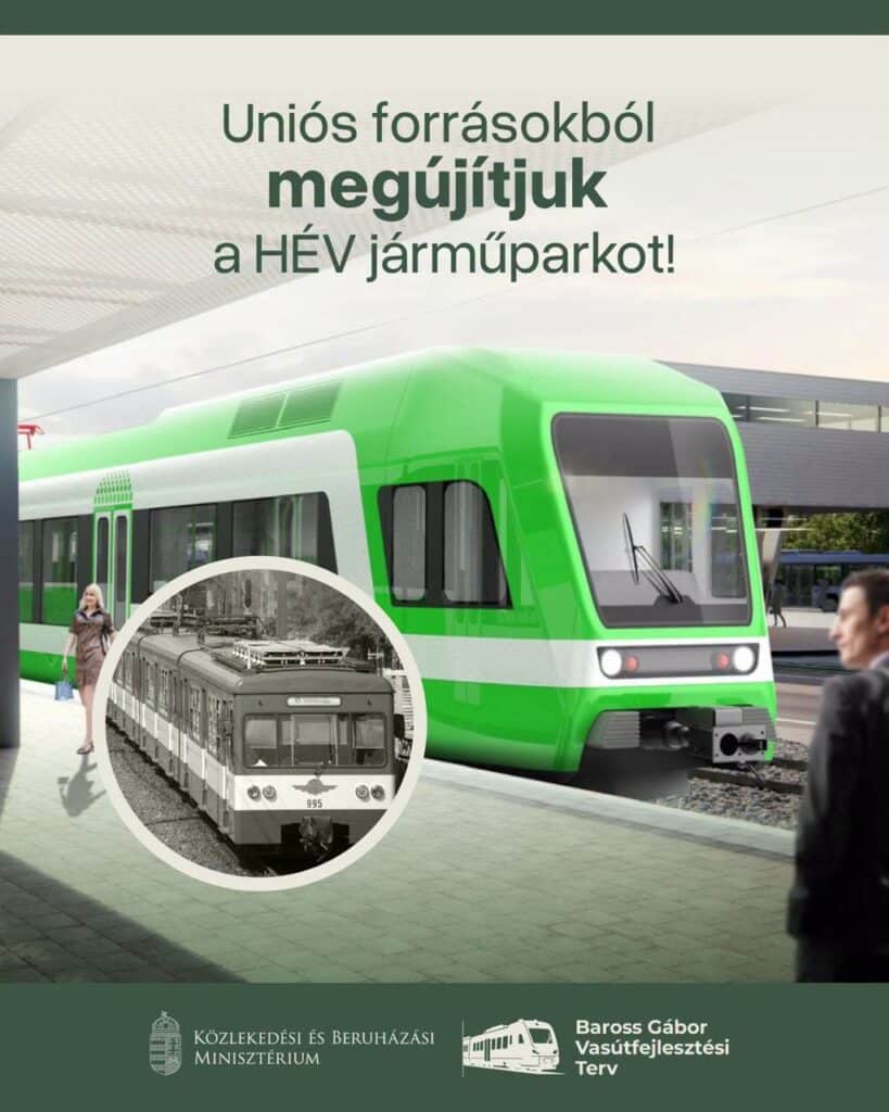 Vitézy Dávid: Új járműveket kapnak a szentendrei, a ráckevei és a csepeli HÉV-vonalak