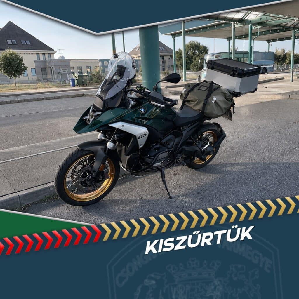 Körözött luxusmotort foglaltak le a határrendészek Röszkén