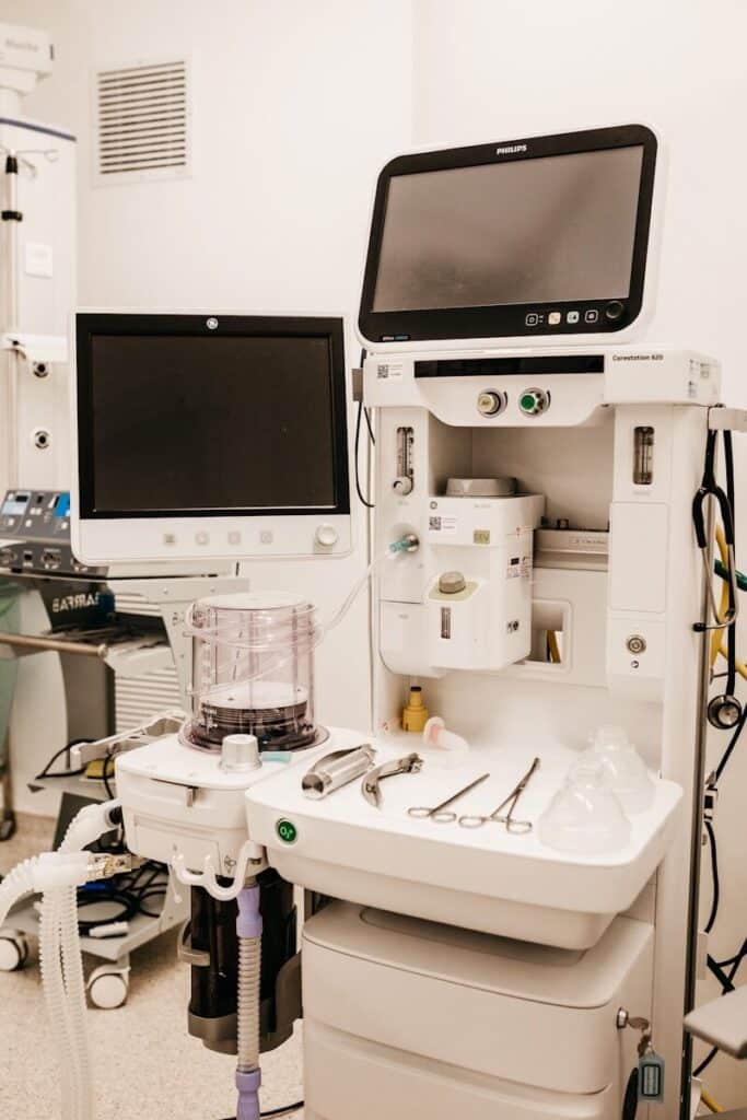 a machine with a screen
