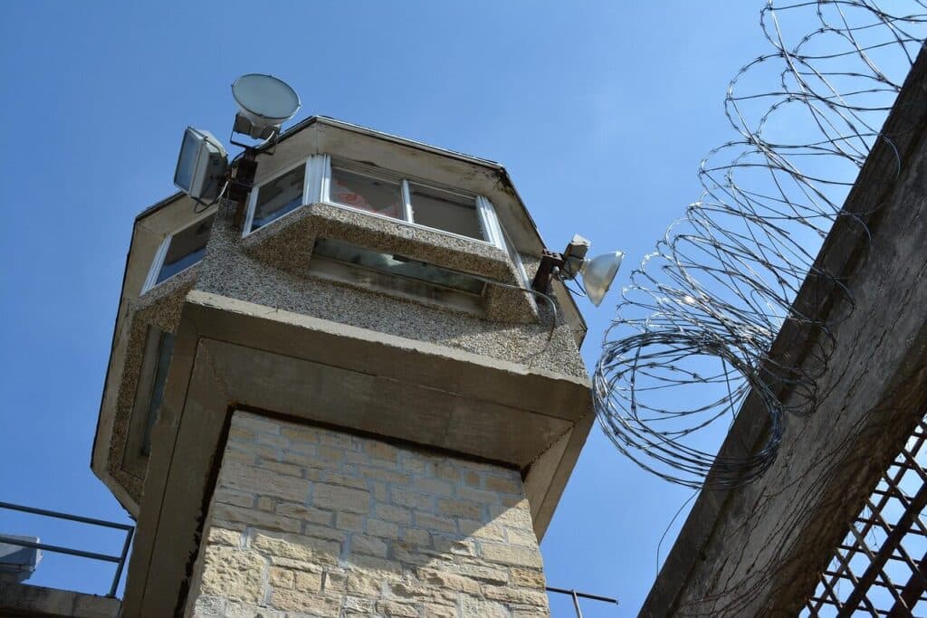 guard tower, prison, jail, blue prison, guard tower, prison, prison, jail, jail, jail, jail, jail