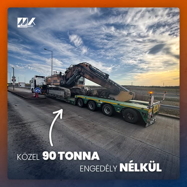 Csaknem 90 tonnás, engedély nélkül közlekedő járműszerelvényt szűrtek ki az ellenőrök