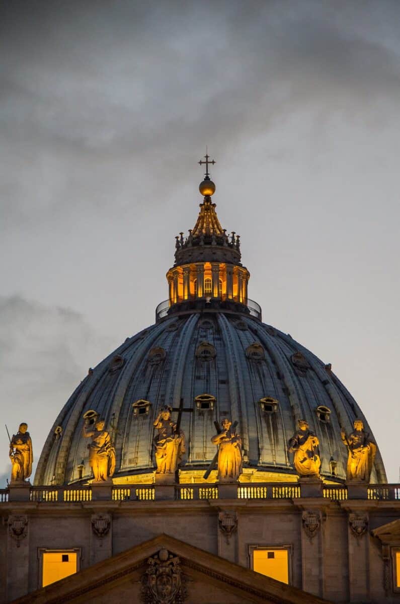 st peter's basilica, basilica di san pietro, rome, vatican city, evening atmosphere, architecture, church, landmark, religion, vatican, rome, rome, rome, rome, rome, vatican city, vatican, vatican, vatican
